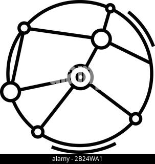 References line icon, concept sign, outline vector illustration, linear symbol. Stock Vector