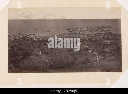 Panama from Mount Ancon  1875 photograph by Earweard Muybridge (1830-1904), Panama City, Central America Stock Photo