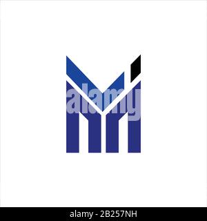 Initial letter mi  logo or im logo vector design template Stock Vector