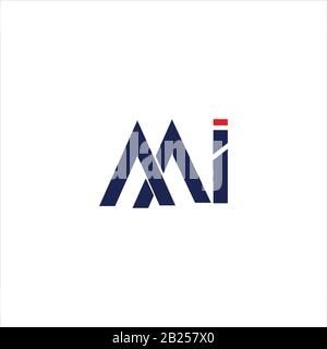 Initial letter mi  logo or im logo vector design template Stock Vector