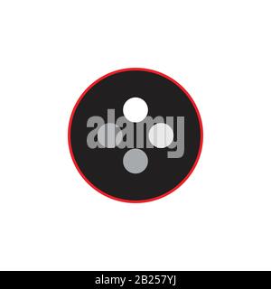button simple geometric symbol logo vector Stock Vector