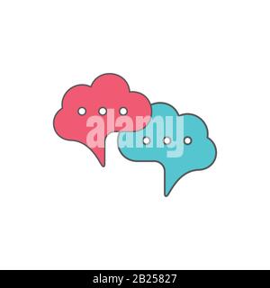 think talk linked colorful design symbol vector Stock Vector