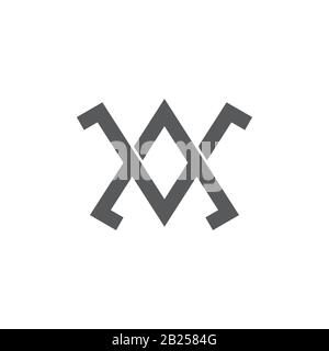 letter av linked simple geometric logo vector Stock Vector