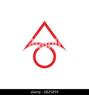 loop arrow simple overlapping logo vector Stock Vector