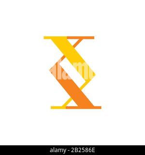 letter xx linked geometric logo vector Stock Vector