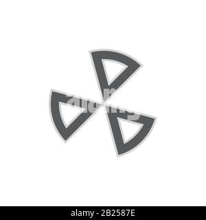 triangle simple geometric line circle logo Stock Vector