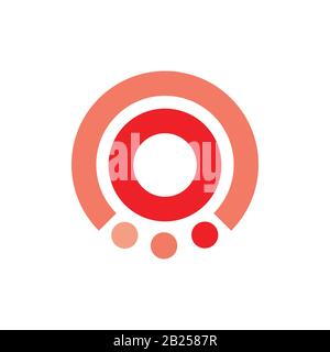 circle dots gradient process symbol vector Stock Vector