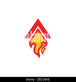 motion arrow rocket fire symbol colorful logo vector Stock Vector