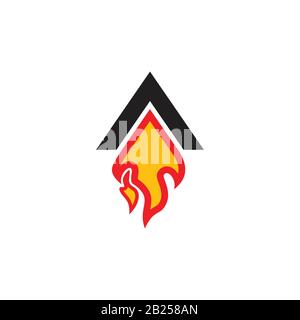 motion arrow rocket fire symbol colorful logo vector Stock Vector