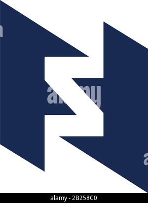 letter fs symbol geometric arrow logo vector Stock Vector