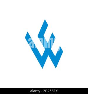 abstract letter ve simple geometric line logo Stock Vector