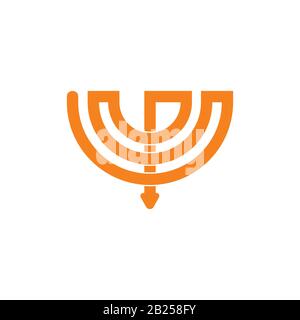 abstract curves geometric line arrow simple logo vector Stock Vector