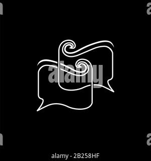 linked line book talk education symbol vector Stock Vector