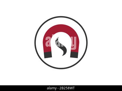 Magnet icon vector sign and symbol isolated on white background, Magnet logo concept. Stock Vector