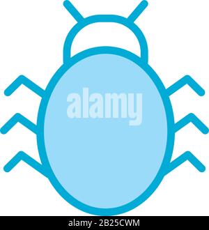Isolated bug line and fill style icon vector design Stock Vector