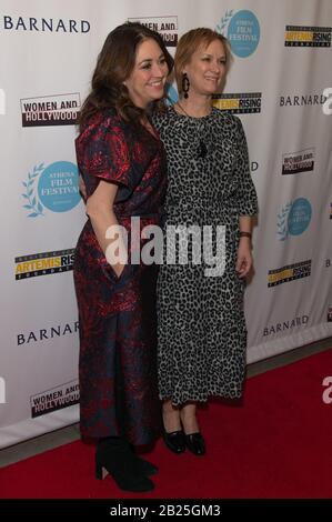 NEW YORK, NY FEBRUARY 29: Liz Garbus and Jenny Steingart attend the Premiere of Netflix’s LOST GIRLS at the Athena Film Festival at Barnard College on Stock Photo
