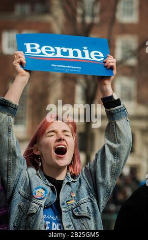 Boston, USA. 29th Feb, 2020.  U.S. presidential candidate Bernie Sanders.  Over 10,000 Sanders Supporters gather for his speech.  Credit: Chuck Nacke/Alamy Live News                         Credit: Chuck Nacke/Alamy Live News Stock Photo