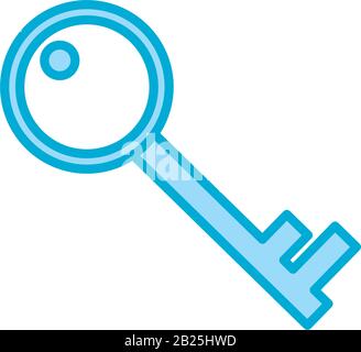 Isolated key line and fill style icon vector design Stock Vector