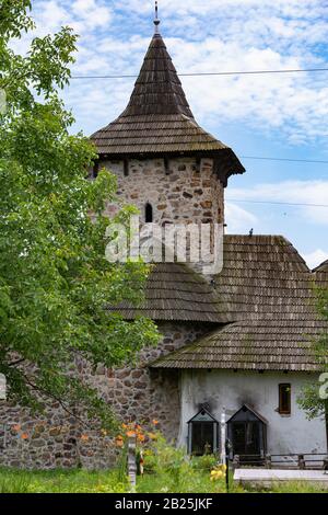 Romanian sacral architecture. Old orthodox church. Romania. Stock Photo