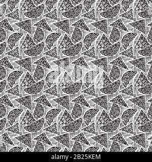 Seamless pattern in two colours Stock Vector