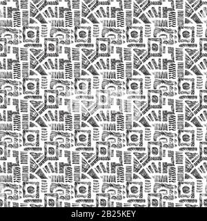 Seamless pattern in two colours Stock Vector