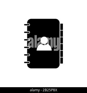 Address book icon in flat style Business organizer Stock Vector
