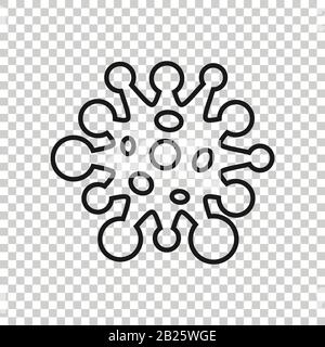 Disease bacteria icon in flat style. Allergy vector illustration on white isolated background. Microbe virus business concept. Stock Vector