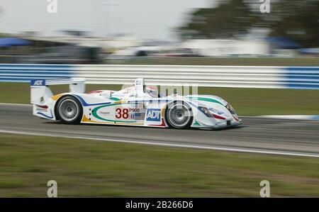 ADT Champion Racing Audi R8 racing in the 2003 Sebring 12 hour
