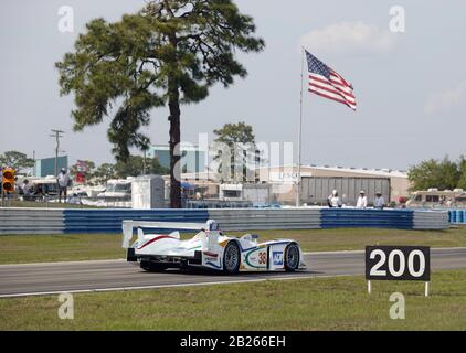 ADT Champion Racing Audi R8 racing in the 2003 Sebring 12 hour