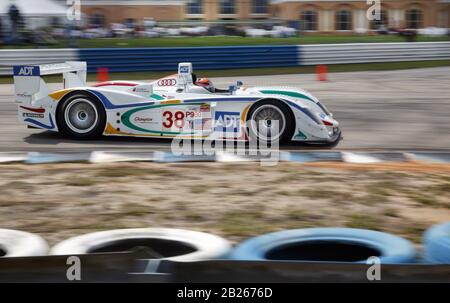 ADT Champion Racing Audi R8 racing in the 2003 Sebring 12 hour