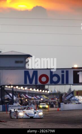 ADT Champion Racing Audi R8 racing in the 2003 Sebring 12 hour