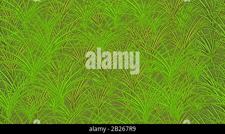 Seamless image of green realistic grass isolated on a green background. Vector illustration Stock Vector