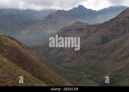 Mountain scenery, Ts'ehlanyane National Park, Lesotho Stock Photo