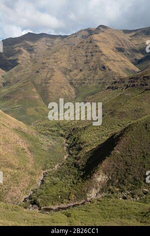 Mountain scenery, Ts'ehlanyane National Park, Lesotho Stock Photo