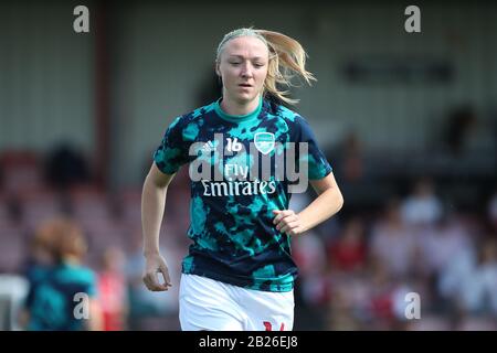 Louise Quinn of Arsenal during Arsenal Women vs Tottenham Hotspur Women, Friendly Match Football at Meadow Park on 25th August 2019 Stock Photo