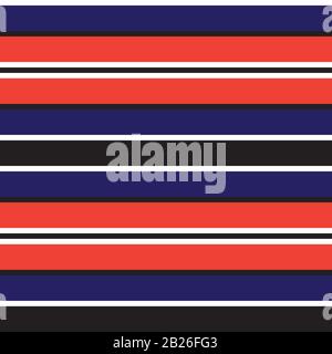 Colourful Classic Fashion Stripe Pattern - This is a classic horizontal striped pattern suitable for shirt printing, textiles, jersey, jacquard patter Stock Vector