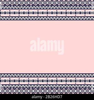 Christmas Fair Isle Border Template - This is a Christmas fair isle border template suitable for backgrounds, printing materials, etc. Stock Vector