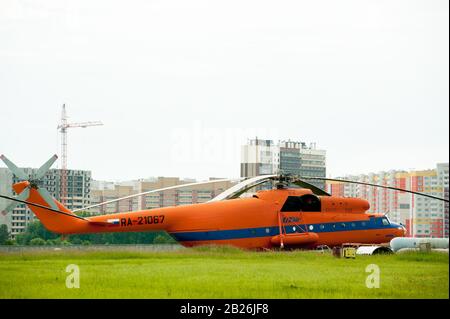 Russian transport helicopter Mi-6A Stock Photo