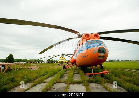 Russian transport helicopter Mi-6A Stock Photo