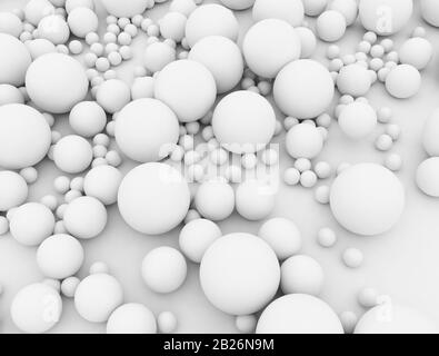 Abstract 3d white spheres Stock Photo