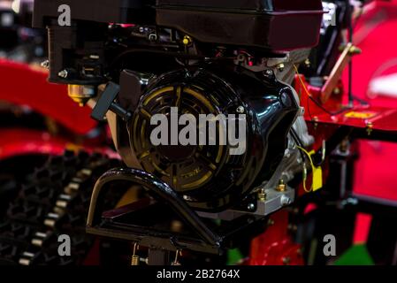 Close up shot of common rail diesel engine. Stock Photo