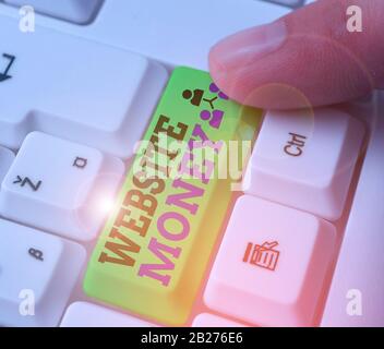 Handwriting text writing Website Money. Conceptual photo Refers to the website we want to promote Where money is earned Stock Photo