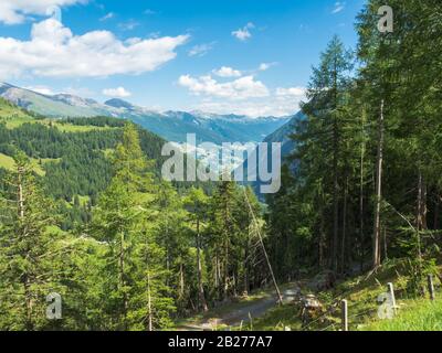 View of Austrian Alps from Grossglockner High Alpine Road (Großglockner Hochalpenstraße) Stock Photo