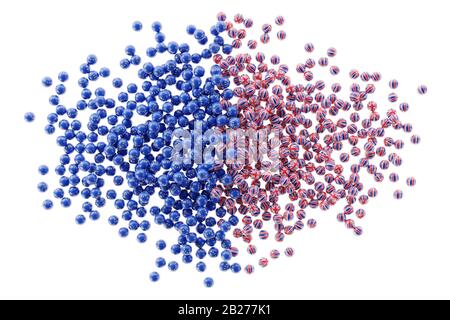 Political contrast between Europe and Great Britain, original 3d rendering, Brexit concept Stock Photo