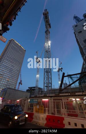 Soho Place Construction Site, Tottenham Court Road, London, UK Stock Photo