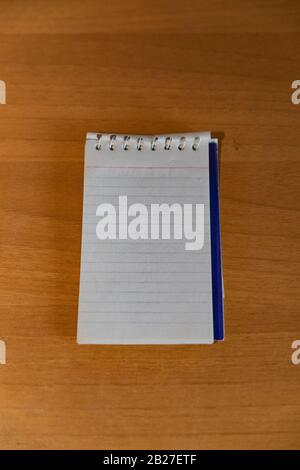 a notepad with lined sheets Stock Photo