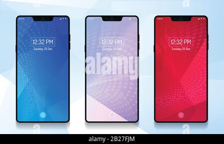 Mobile templates for business, Web page design, advertising and presentation, Mobile background and icons Stock Vector