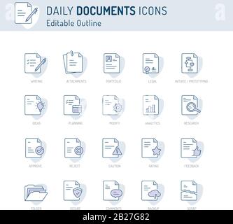 Document icon, Business services, Assessment, Contract, Legal, Corporate Business, Agreement, Publication, Education, Compliance, FAQ, Document Stock Vector