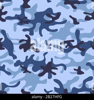 Colorful seamless pattern winter camouflage. Khaki texture. Simple flat vector illustration. For the design of fabric, wrapping paper, covers, web sit Stock Vector
