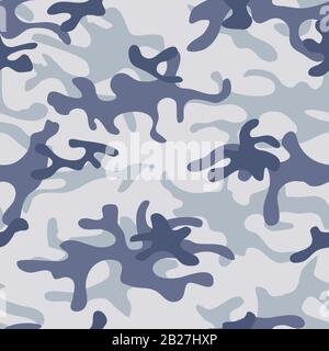 Colorful seamless urban camouflage pattern. Khaki texture. Simple flat vector illustration. For the design of fabric, wrapping paper, covers, web site Stock Vector